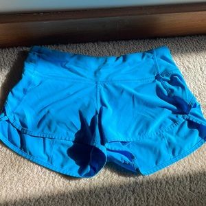 Lululemon speed up shorts blue